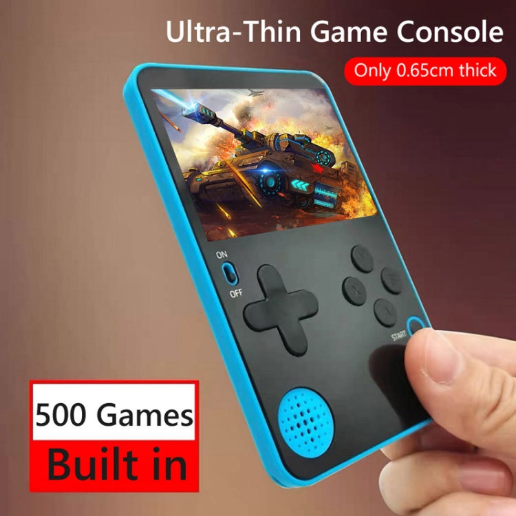 K10 2.4 inch Screen Ultra-Thin Card Magnetic Retro Handheld Game Console Built-in 500 Games(Red)