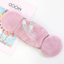 2 PCS 2 in 1 Autumn Winter Ladies Embroidery Faux Rabbit Fur Warm Mask Earmuffs(Rabbit Ear Light Purple)