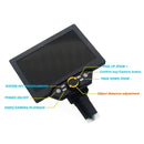 G1200D 7 Inch LCD Screen 1200X Portable Electronic Digital Desktop Stand Microscope(AU Plug Without Battery)