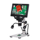 G1200D 7 Inch LCD Screen 1200X Portable Electronic Digital Desktop Stand Microscope(US Plug Without Battery)
