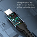 2m 100W PD Fast Charge Type-C Male to Male Data Sync Charging Braided Cable, Length: