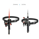Fishing Rod Waist Belt Rod Holder Fishing Rod Waist Support(28157-B Black)