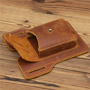 0774 Men Outdoor Multi-Function Mobile Phone Belt Hanging Waist Bag(Red Brown)