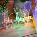 Christmas Elk String Lights Holiday Decoration, Spec: 6m 40 LEDs Battery Box(Colorful Light)