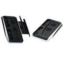 2 PCS HONCAM Game Console Cooling Fan Handle Charging Base For PS5(Black+White Edge)