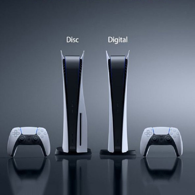 2 PCS HONCAM Game Console Cooling Fan Handle Charging Base For PS5(Black+White Edge)