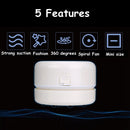 Deli 18880 Desktop Eraser Vacuum Cleaner Small Keyboard Cleaner(White)