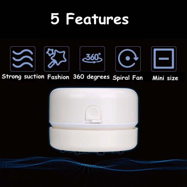 Deli 18880 Desktop Eraser Vacuum Cleaner Small Keyboard Cleaner(White)