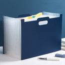 Deli A4 Vertical Organ Bag Can Hold Test Papers And Organize Folders(Dark Blue )