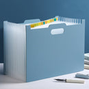 Deli A4 Vertical Organ Bag Can Hold Test Papers And Organize Folders(Light Blue )