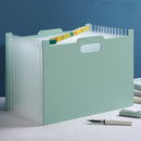 Deli A4 Vertical Organ Bag Can Hold Test Papers And Organize Folders(Light Green )