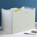 Deli A4 Vertical Organ Bag Can Hold Test Papers And Organize Folders(Light Grey )