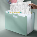 Deli A4 Vertical Organ Bag Can Hold Test Papers And Organize Folders(Light Grey )