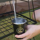 4 PCS / Set Outdoor Picnic Stainless Steel Cup With Storage Bag+Silicone Holder (Army Green)