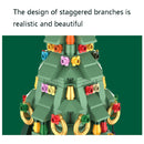 JK1302 Christmas Tree Building Blocks Rotating Music Box Assembled Toy Ornaments without Lights