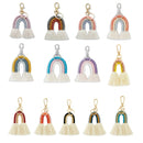 2 PCS Hand-Woven Bohemian Tassel Bag Pendant(Pink Color K68215)