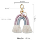 2 PCS Hand-Woven Bohemian Tassel Bag Pendant(Red Color K68204)