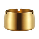 Thickened Stainless Steel Ashtray Windproof And Drop-Proof Ashtray, Specification: Large(Gold)