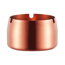 Thickened Stainless Steel Ashtray Windproof And Drop-Proof Ashtray, Specification: Large(Rose Gold)