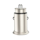 SC-H03-30W SC-H03-30W 12V / 1.5A QC3.0 Dual USB Mini Zinc Alloy Fast Charging Car Charger(Silver)