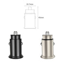 SC-H03-30W SC-H03-30W 12V / 1.5A QC3.0 Dual USB Mini Zinc Alloy Fast Charging Car Charger(Black)