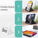 A9189 10W Vertical Wireless Fast Charger with Detachable Mobile Phone Holder(White)