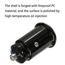 2 PCS C8-K Mini Plastic Dual USB Car Charger With Ambient Light, Current: 3.1A (Black)