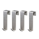 4 PCS Stainless Steel Door Hook Cabinet Bedroom Door Hook, Style: Short Stainless Steel Color