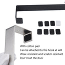 4 PCS Stainless Steel Door Hook Cabinet Bedroom Door Hook, Style: Short Stainless Steel Color