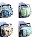 Multifunctional Baby Stroller Storage Bag, Colour: Green Lamb + Side Pocket