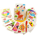 10 PCS Children Educational Toy Wooden Cartoon Jigsaw Puzzle(Friut)