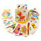 10 PCS Children Educational Toy Wooden Cartoon Jigsaw Puzzle(Cherry)