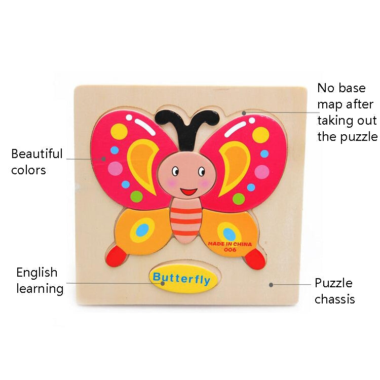 10 PCS Children Educational Toy Wooden Cartoon Jigsaw Puzzle(Friut)