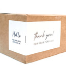 5 Bags 50 Sheets / Bag Rectangular Sticker Gift Box Sealed Sticker Packaging Supplies(B2)