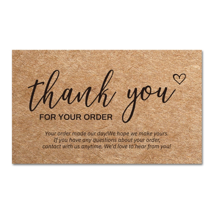 1000 PCS Coated Paper Thank You Card Gift Card Packaging English Card(K4)