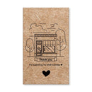 1000 PCS Coated Paper Thank You Card Gift Card Packaging English Card(K5)