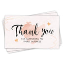 1000 PCS Coated Paper Thank You Card Gift Card Packaging English Card(Q5)