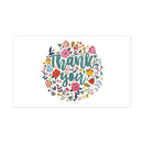 1000 PCS Coated Paper Thank You Card Gift Card Packaging English Card(Q10)