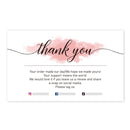 1000 PCS Coated Paper Thank You Card Gift Card Packaging English Card(Q12)
