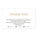 1000 PCS Coated Paper Thank You Card Gift Card Packaging English Card(Q13)