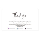 1000 PCS Coated Paper Thank You Card Gift Card Packaging English Card(Q14)