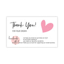 1000 PCS Coated Paper Thank You Card Gift Card Packaging English Card(Q21)