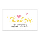 1000 PCS Coated Paper Thank You Card Gift Card Packaging English Card(Q24)