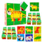 2 Sets 9 Cube Six-Sided Pattern Puzzle 3D Wooden Toys(Forest Animals)