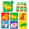 2 Sets 9 Cube Six-Sided Pattern Puzzle 3D Wooden Toys(Forest Animals)