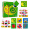 2 Sets 9 Cube Six-Sided Pattern Puzzle 3D Wooden Toys(Tablets)