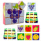 2 Sets 9 Cube Six-Sided Pattern Puzzle 3D Wooden Toys(Fruit)