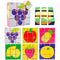 2 Sets 9 Cube Six-Sided Pattern Puzzle 3D Wooden Toys(Fruit)