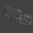 XINMENG 620 Manipulator Feel Luminous Gaming Keyboard + Macro Programming Mouse Set, Colour: Crystal Black Mixed Light Retro
