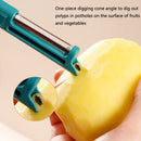Multifunctional Fruit And Vegetable Cleaning Brush(Yellow)